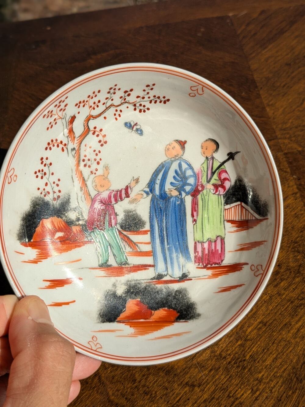 c1795 English New Hall Porcelain Saucer - 5.25"